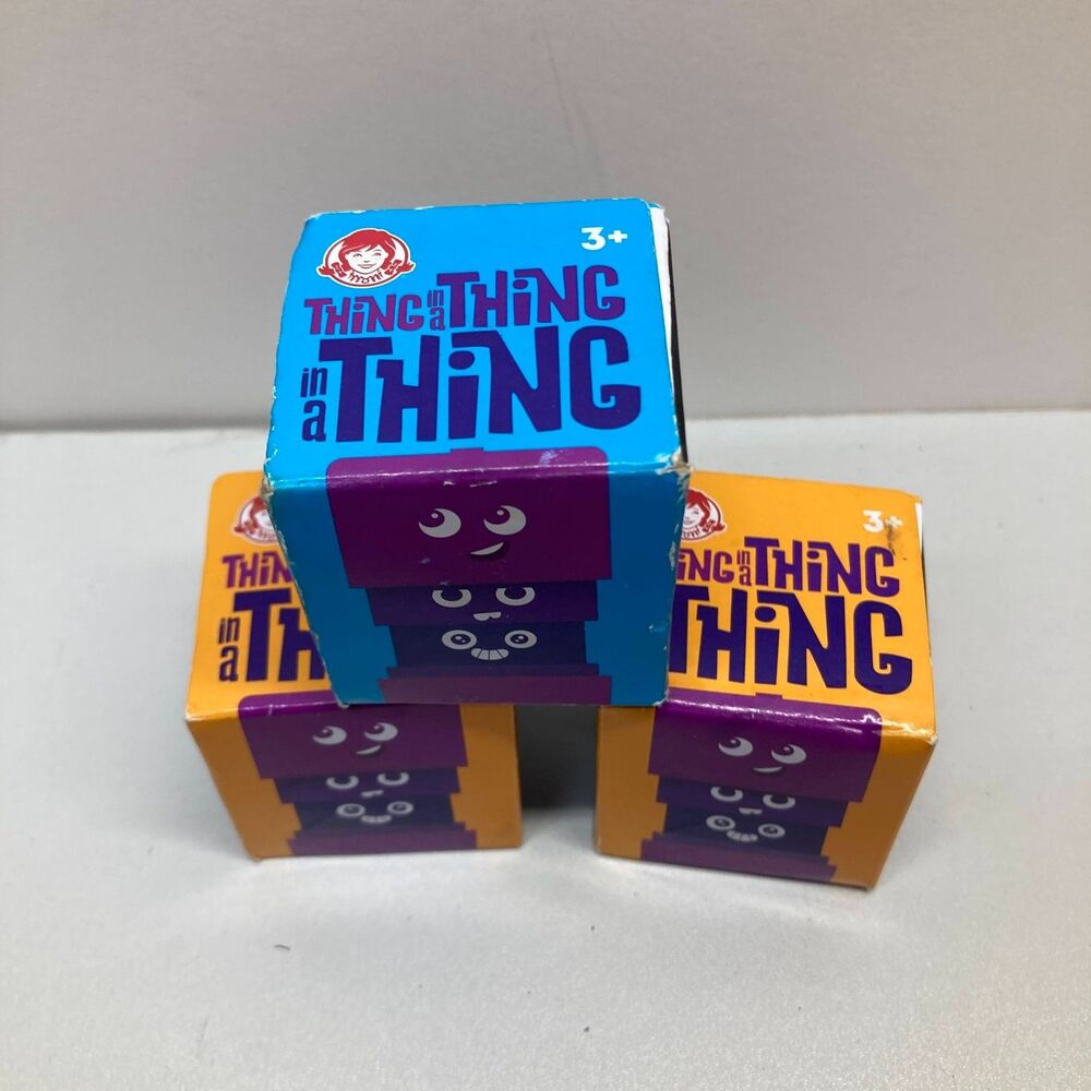 New Unopened Wendy's Thing In A Thing Kids Toy Lot Of 3 RARE - Picture 2 of 4